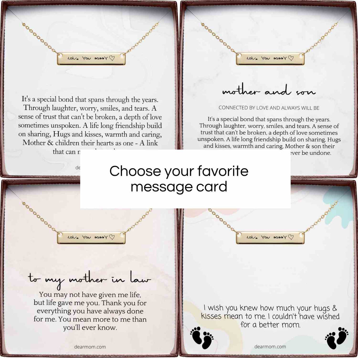 Custom Handwriting Necklace | Horizontal Bar | Gift for Mom