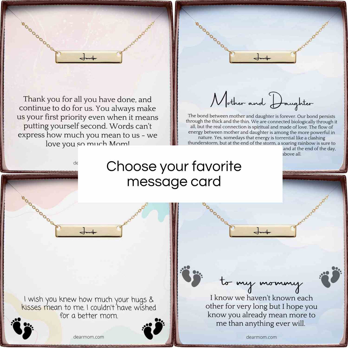 Type Your Message | Horizontal Bar | Gift for Mom