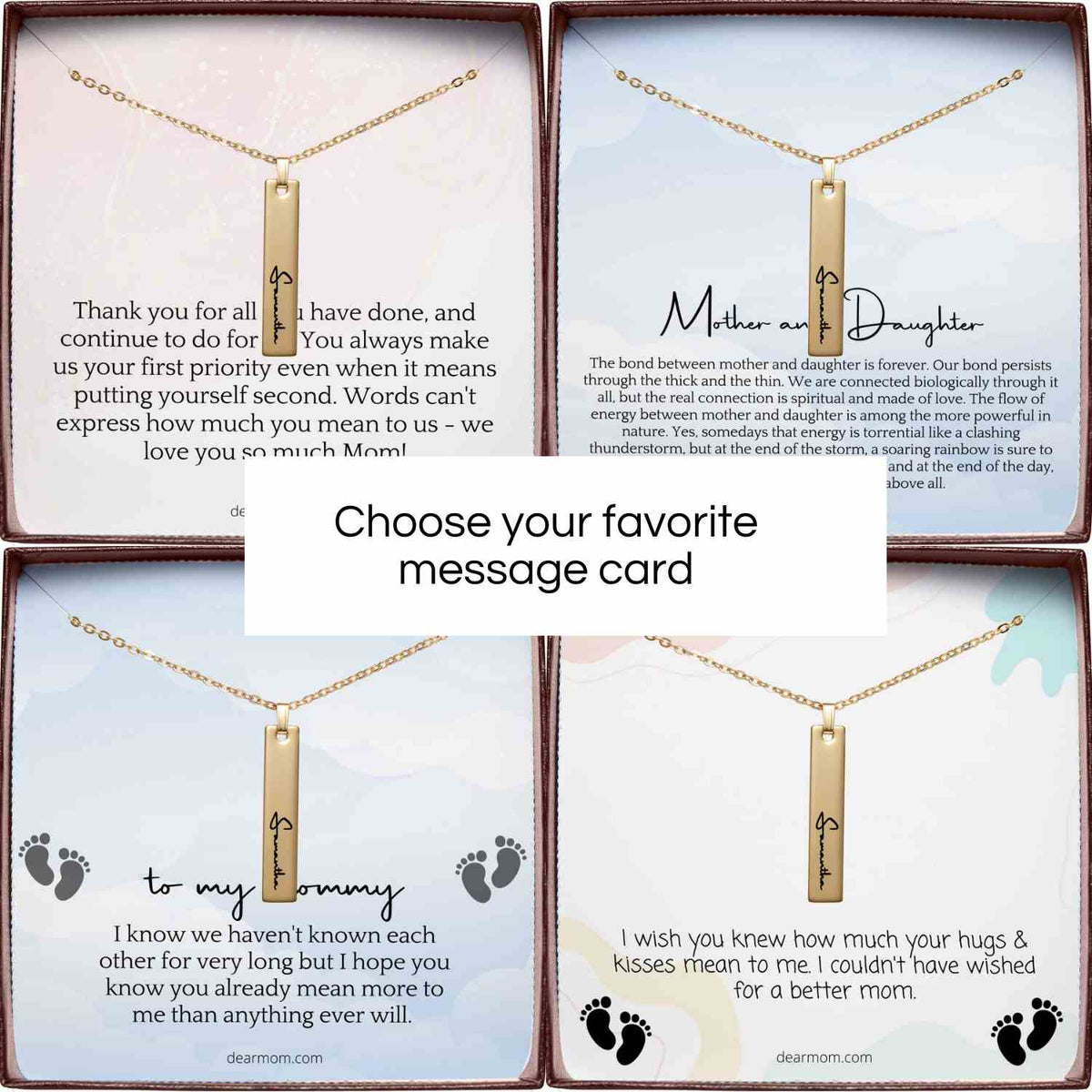 Type Your Message | Vertical Bar | Gift for Mom